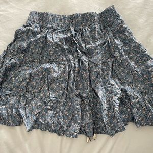 Blue Floral Skirt
